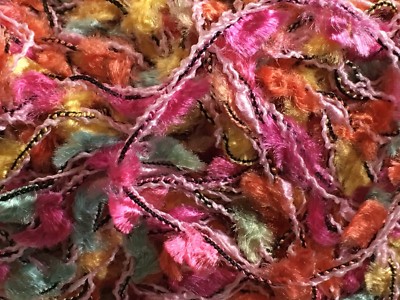 Orange Yellow Mint Pink Mini Flag Yarn - Dark Horse Flag #405A Candy Jar 20g 43y