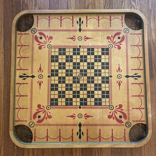 Antikes Carrom Spielbrett Anfang 1900. Volkskunst Spielbrett Anfang 1900 - Bild 5 von 8