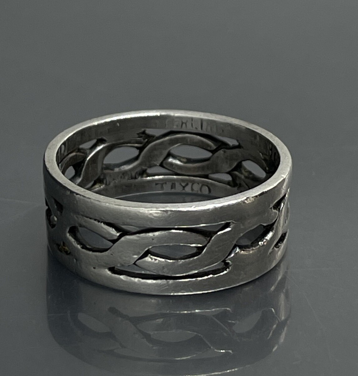 Vtg Taxco Mexico BCF Sterling Silver 925 Open Work Filigree Womens