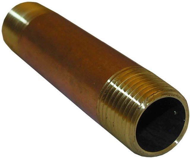 LASCO Plumbing 3/4Inch by 6Inch Red Brass Pipe Nipple eBay