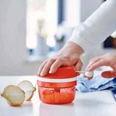 New Tupperware SuperSonic Chopper Compact Mini Food Processor Red New Sale .