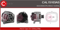 Casco Lichtmaschine Generator 125A 12V FüR Nissan Interstar Bus Dci 80 1.5 1.9