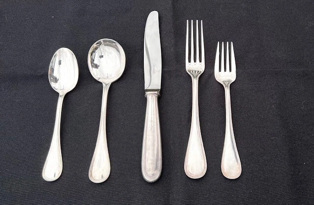 Placa de plata Christofle Perles Foto 2 de 4