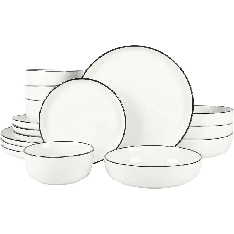 White Porcelain Solid Pattern Dinnerware & Serveware