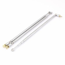 3 Pcs Replacement 62cm 24" 4 Sections Telescopic Antenna Aerial for Radio TV