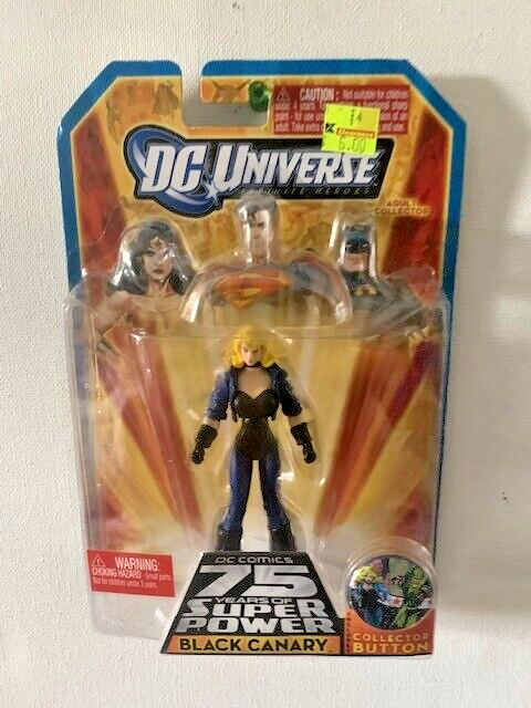 DC Universe Infinite 75 Years of Super Power 4in Black Canary Mattel 2009 Button