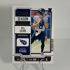 Will Levis 2023 Panini Contenders Football Rookie Season Ticket Base Titans #97
