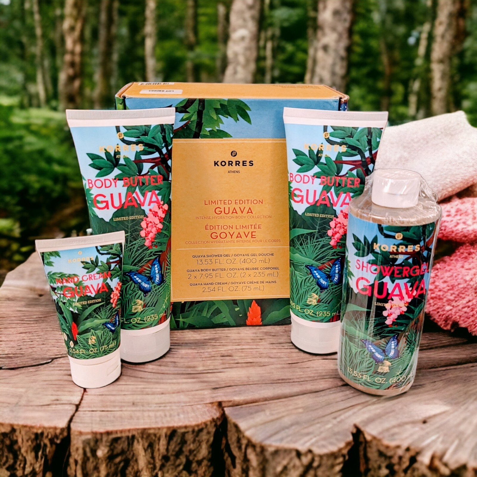 SEALED Korres GUAVA LIMITED EDITION Gift Set Shower Gel Body Butter Hand Cream eBay