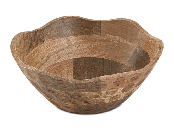 Obstschale Rund Dekoschale HolzschüSsel Schale Origin Schlicht Mangoholz Massiv-image