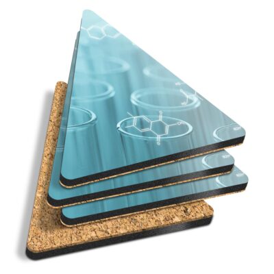 4x Triangle Coasters - Science Laboratory Test Tubes Biology Uni #24162 ...