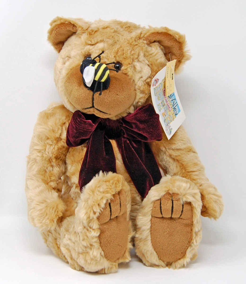 Toys R Us Teddy Bear Bee on Nose Plush Stuffed Animal Alley Vintage 2000  NWT 12