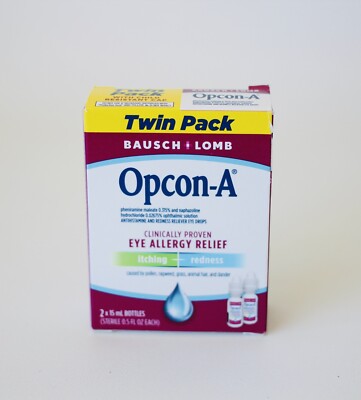 Allergy Eye Drops by Bausch & Lomb, for Itch & Redness Relief, 15 mL Exp 01/2026