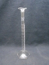 PYREX Glass 10mL Single Metric Scale Graduated Cylinder Hex Base 3022-10