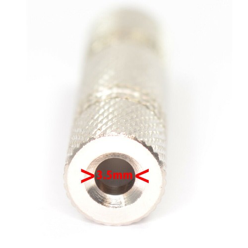 Metall 3,5 mm KLINKENKUPPLUNG Adapter Buchse zu Buchse STEREO Audio Extender Buchse - Bild 4 von 4