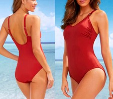 Badeanzug Einteiler Gr. 36 Schwimmanzug rot Neu Bademode A-920331
