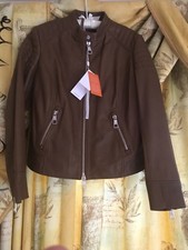 Bnwt Hugo Boss Brown Real Leather Jacket Uk 12