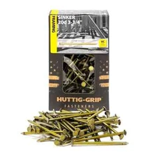 Huttig Grip 20d Framing Sinker Nails 3-3/4" Vinyl Coated HGN20CSKR5 5 lb 205 pcs
