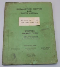 Wester Marine Gear Models 16 27 36 Power Take Offs 2 1/2 3 Service Manual