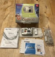 PENTAX OPTIO 30 SILVER 3.2MP 3X Zoom Digital Camera Brand New
