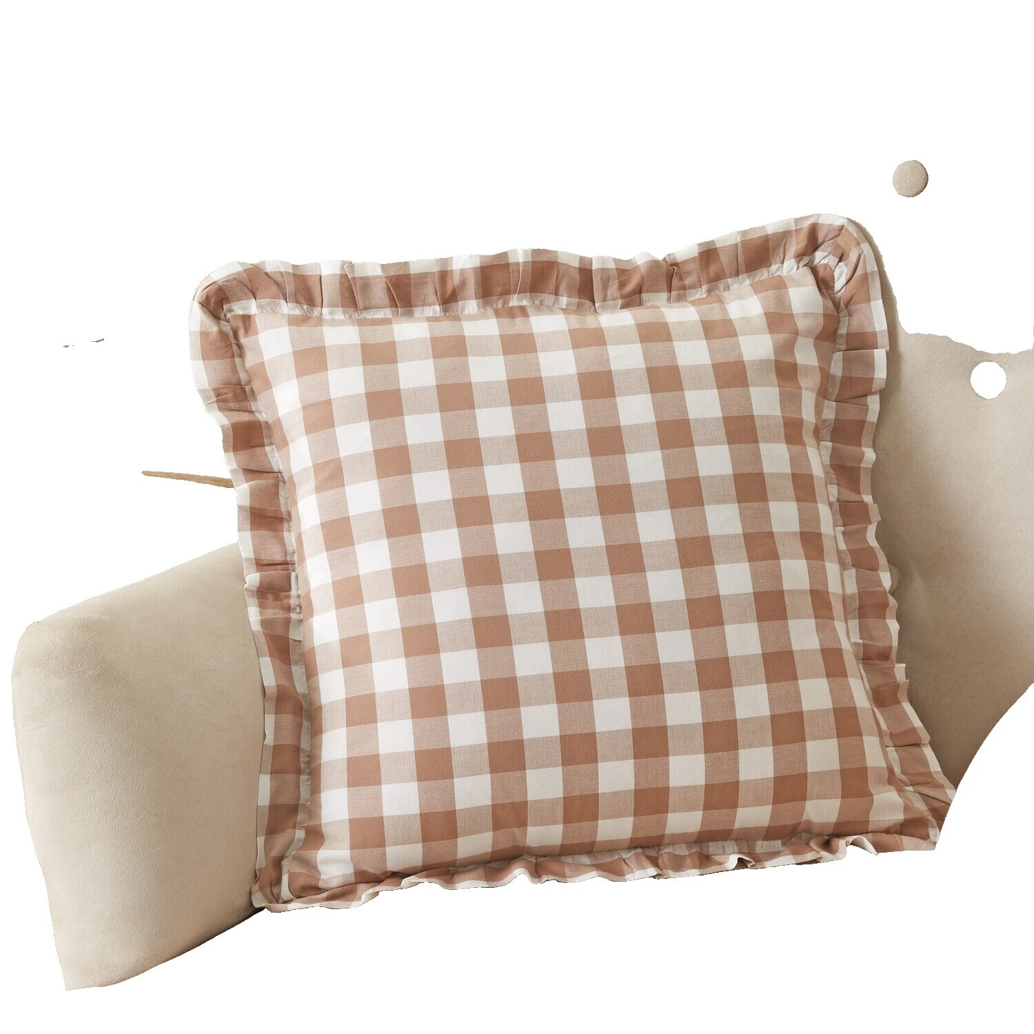 Bedroom Farmhouse Checked Home Décor Pillows