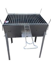 BARBECUE FORNACELLA GRIGLIA A LEGNA CARBONE RADICOLA ACCIAIO PIEDI ESTRAIBILI
