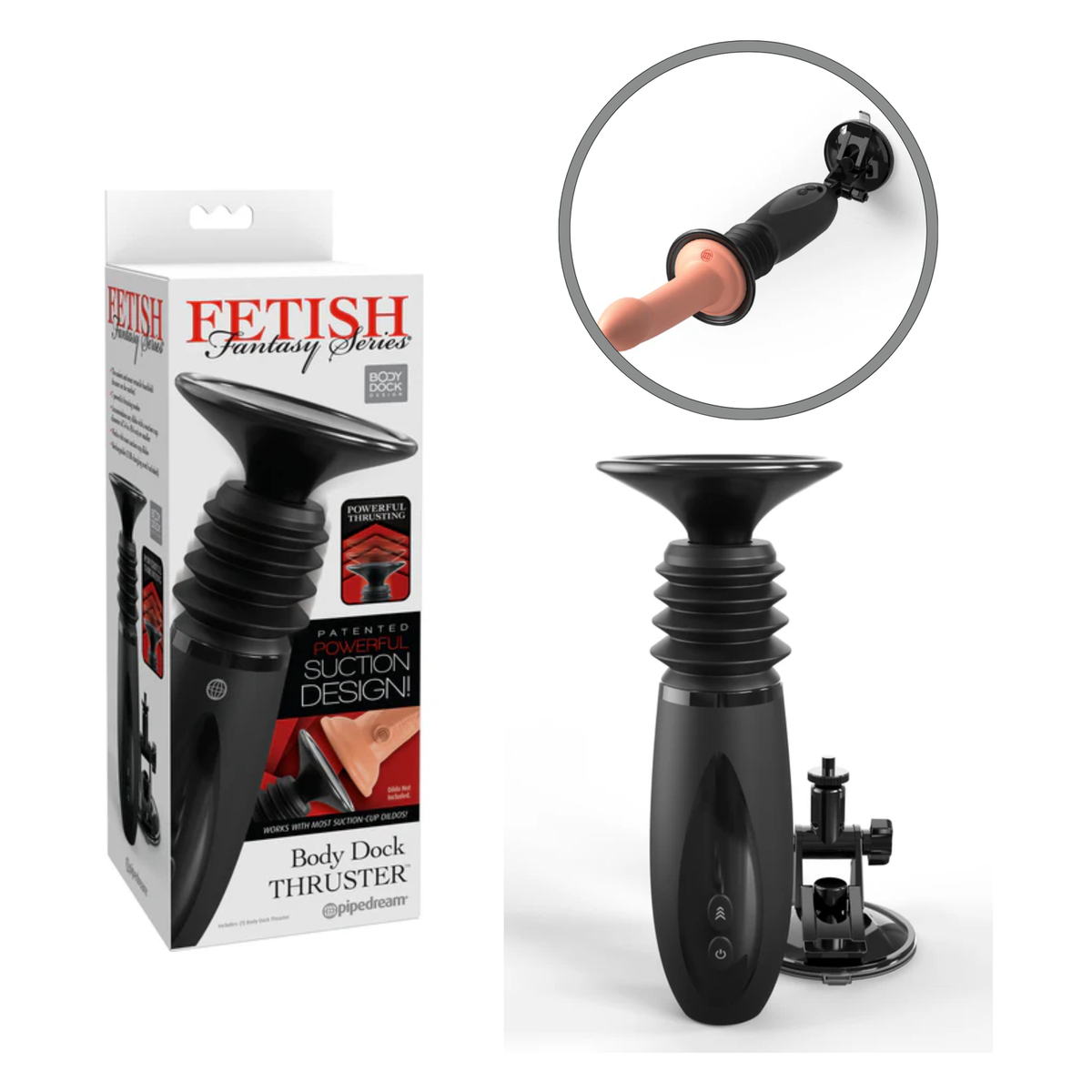 Rechargeable Push and Play Body Dock Thruster With Suction Base Adult Sex  Toy | eBay
