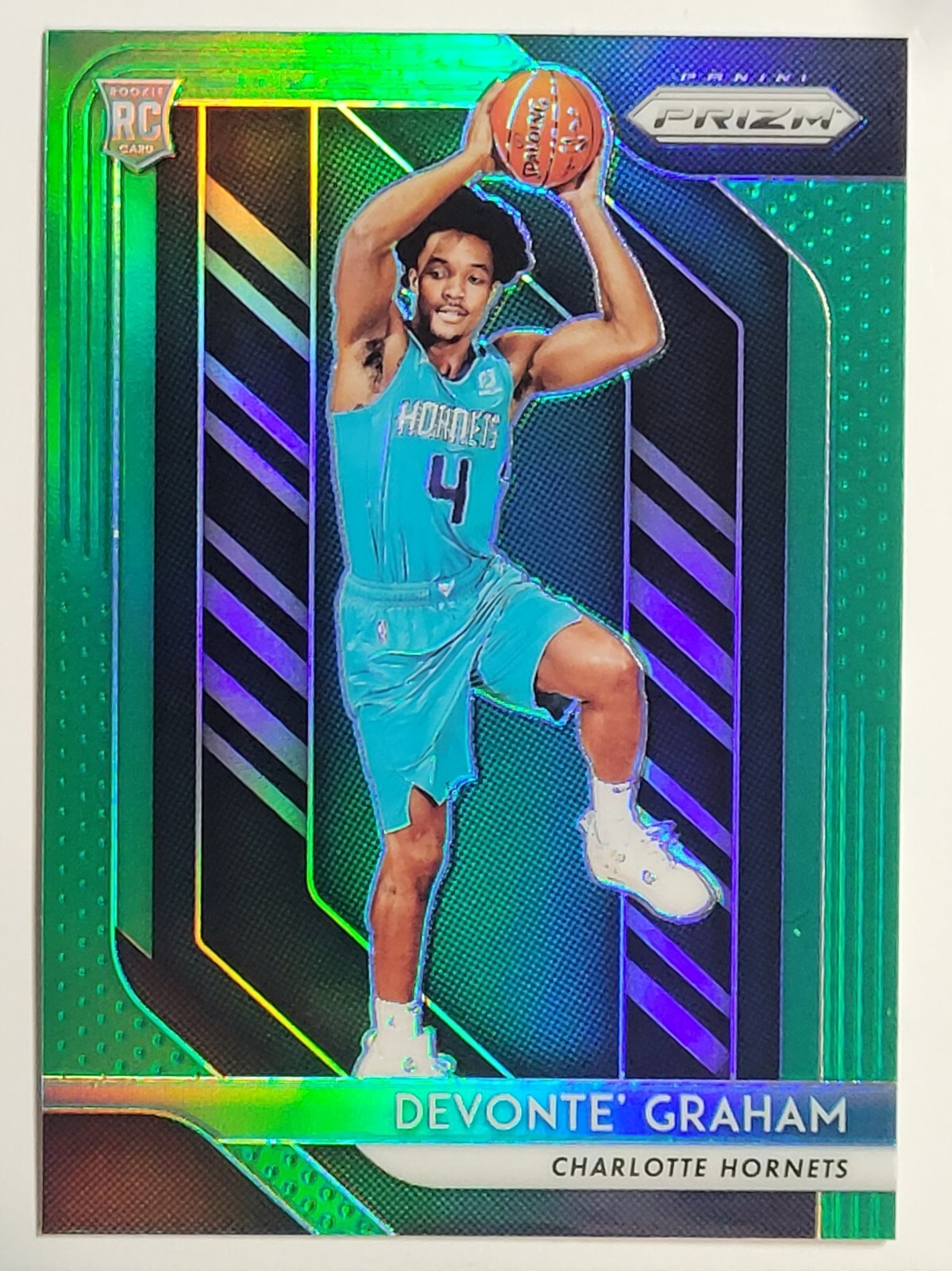 DEVONTE' GRAHAM 2018-19 Panini Prizm Green Prizm Rookie Card RC #288