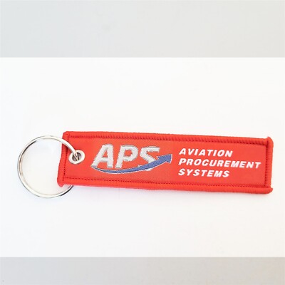 Aviation Procurement Systems APS Red Flight Tag Keychain Style 2