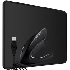 100 Brand New USB Wired Vertical Ergonomic Optical Mouse  Mouse Pad For PC USA