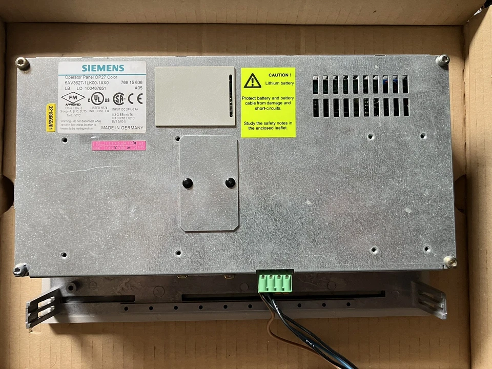 Siemens Simatic Panel OP27 Operator Panel Color 6AV3627-1LK00-1AX0 - Bild 2 von 4