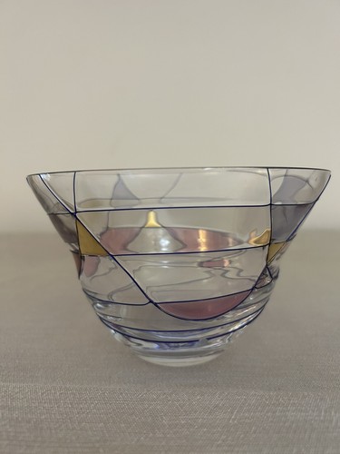Artland Helios Bowl Mosaic Stained Glass Design Ice Bowl Fostoria Galleria Match - Picture 3 of 14
