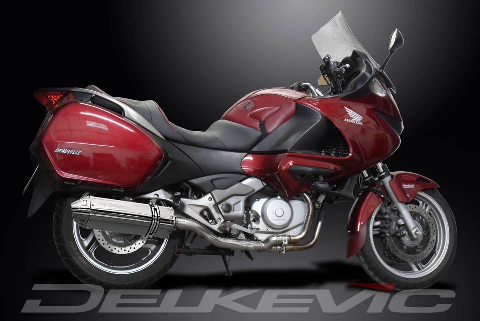 本田 NT700V Deauville 2006 - 15 一脚蹬 13 英寸 TriOval 不锈钢排气消声器套件 — 第 3/4 张图片