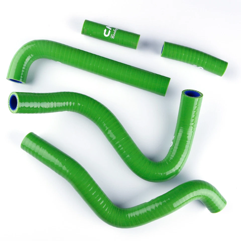 Fit 1994-2002 Kawasaki KX250 KX125 Silicone Radiator Hose Kit Green Coolant Pipe - Image 2 of 4