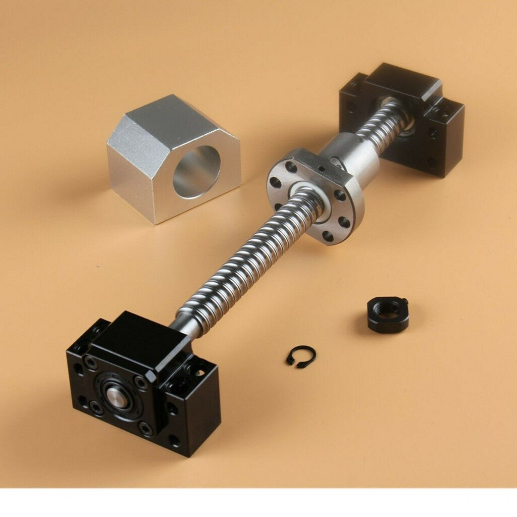 Built CNC Router Parts C7 Rolled Ball Screw SFU1605 Ballnut DSG16H ... CNCYEAH ボールスクリュー SFU1605 1200mm 直径16mm 5mm ピッチボールスクリューキット HM12-57