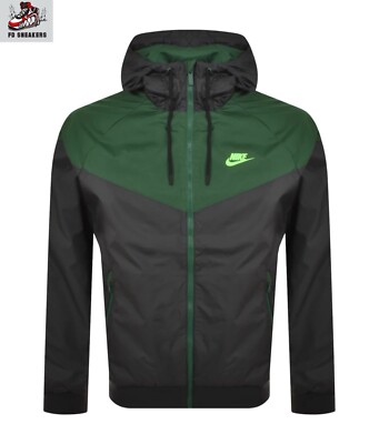 Nike Sportswear Windrunner mit Kapuze schwarz/grün/volt neu mit Etikett Größen Small/Large