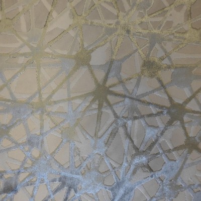 Metallic Silber Geomuster Vorhänge weicher Möbelstoff Meterware