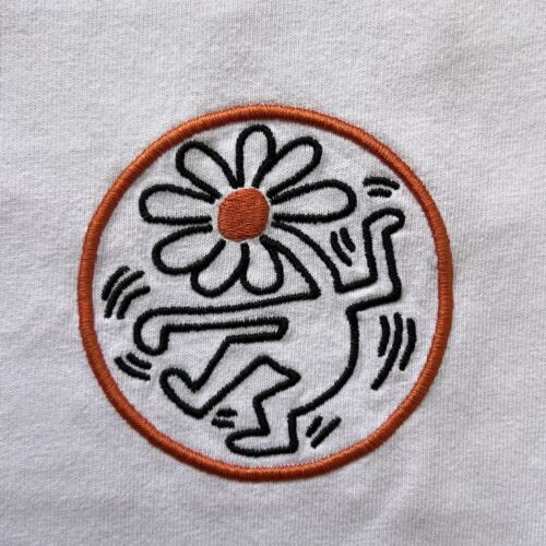 Converse X Keith Haring Dancing Flowers TShirt Medium White Pop Art - Picture 4 of 10