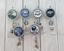 Eagles Badge Reel Nurse Retractable ID Holder Fun Badge Reel Football Gift