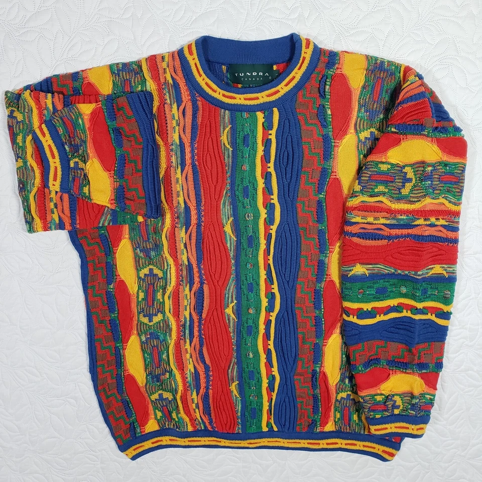 Suéter De Colección Tundra Canadá Grande Hip Hop Tejido 3D Cosby Biggie Coogi Estilo Grande Foto 2 de 4