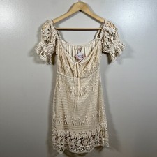 Winston White Noe Dress Size XS Off the Shoulder Crochet Festival Cottagecore