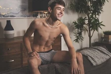 [H199] Handsome Man Cute Male Model Showing Off Body Physique Art Photography