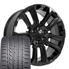 22 Inch Satin Black Wheels Goodyear Tires Fit 84624178 Escalade Sierra Yukon 22 Inch Satin Black Wheels Goodyear Tires Fit 84624178 Escalade Sierra Yukon