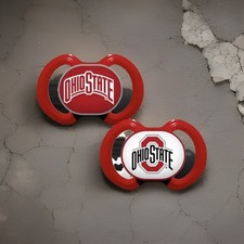 Ohio State Buckeyes Arch and Athletic O Red Orthodontic Pacifiers - 2 Pack
