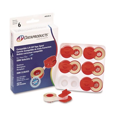 Dataproducts R51816 Compatible Low-Tack Lift-Off Tape - Clear (6/Box) New