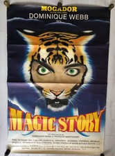 Affiche 147 x 97 cms Originale ca. 1980 DOMINIQUE WEBB Magic Story Mogador MAGIE