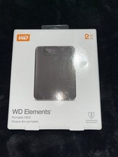 WD Elements 2TB Portable External Hard Drive USB 3.0 WDBU6Y0020BBK, New & Sealed