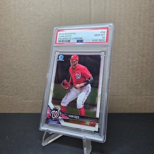 2018 Bowman #52 BCP52 Juan Soto Prospects Chrome PSA 10 GEM MINT