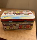 RARE Antique George Horner Candy Tin City Scene People Dogs Row Houses Excellent — photo 6