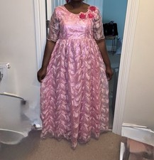 African Quality Lace Fabric Dress