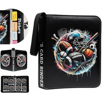 yugioh rush duel booster box Trading Card Binder 4 Pocket, 440 Pockets 3 Ring Binder, Includes Name Tag,  T